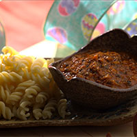 Vegetarian Pasta With Tomato Sauce